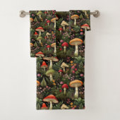 Serviette de bain Tons Terreux Impression Champign (En situation)