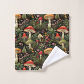 Serviette de bain Tons Terreux Impression Champign (Gant de toilette)