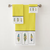 Serviette de bain trois plumes (En situation)