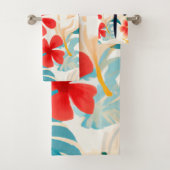 Serviette de bain tropicale (En situation)