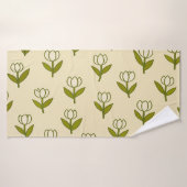Serviette de bain Tulipes blanches (Serviette de bain)