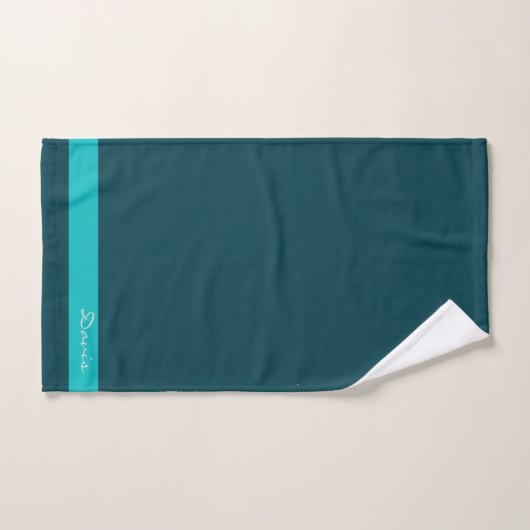 Serviette de bain Turquoise foncée (Serviette à main)