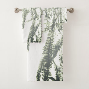 Serviette de bain vert clair de fougère argent