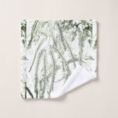 Serviette de bain vert clair de fougère argent (Gant de toilette)