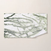 Serviette de bain vert clair de fougère argent (Serviette à main)