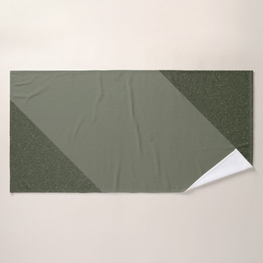 Serviette de bain verte en mousse géométrique (Serviette de bain)
