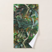 Serviette de bain verte tropicale Jungle (Serviette à main)
