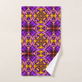 Serviette de bain violet et jaune (Serviette à main)