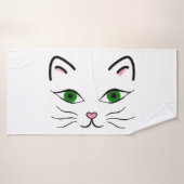 Serviette de bain - Visage Kitty (Serviette de bain)