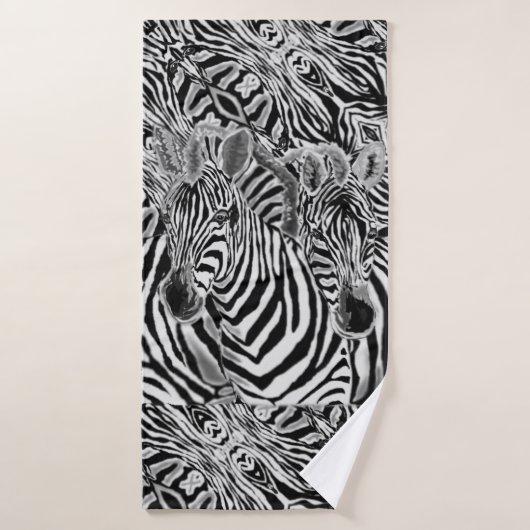 Serviette de bain Zebras Couple - Peinture (Serviette de bain)