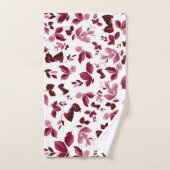 Serviette de bains en aquarelle de la flore bordea (Serviette à main)