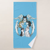 Serviette de bains Husky Angels (Serviette de bain)