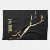 Serviette de bar Geoglyph Black and Gold Uffington (Horizontal)