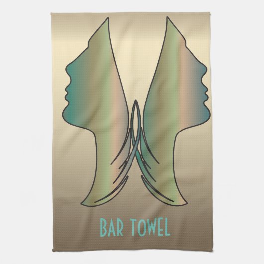Serviette de bar Gold femme visage (Vertical)