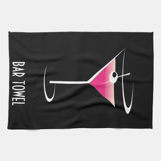 Serviette de bar Martini rose (Horizontal)