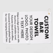 Serviette de bar personnalisée avec crochet en lai (Horizontal)