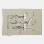 Serviette de bar vintage tire-bouchons à vis (Horizontal)