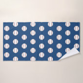 Serviette de baseball bleu vif (Serviette de bain)