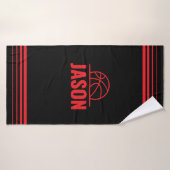 Serviette de basketball – Tirer. Marquer. Répéter. (Serviette de bain)