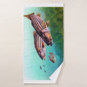 Serviette de basse rayée (Serviette de bain)