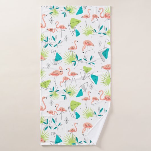 Serviette de Bath de Flamant rose-rama (Serviette de bain)
