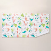 Serviette de Bath de Flamant rose-rama (Serviette de bain)