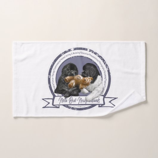 Serviette de bave de logo d'ours de Notta (Serviette à main)