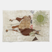 Serviette de blanc de soleil de lama (Horizontal)