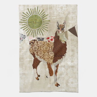 Serviette de blanc de soleil de lama