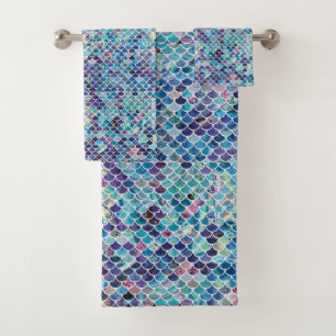 Serviette de bleus de sirène