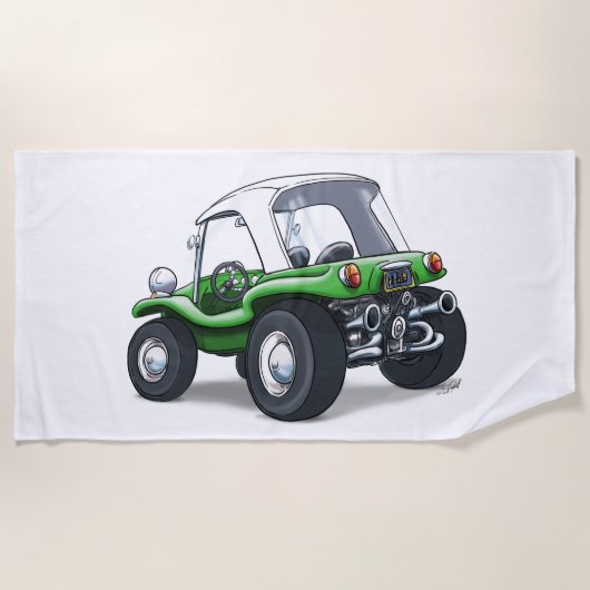 serviette de boguet de plage (hard-top vert) (Devant)