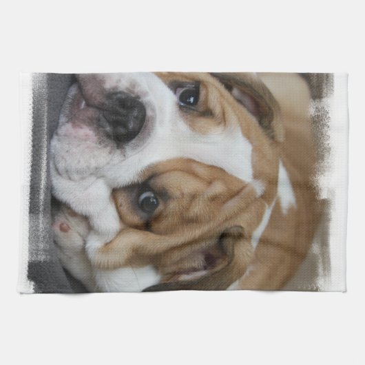 Serviette de bouledogue de sommeil (Horizontal)