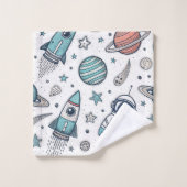 Serviette de cadeau d'aventure de fusée pour la dé (Gant de toilette)