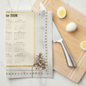 Serviette de calendrier 2026 Cardinal (Quart Plié)