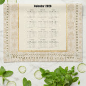 Serviette de calendrier 2026 Cardinaux (Plié)