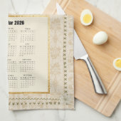 Serviette de calendrier 2026 Cardinaux (Quart Plié)