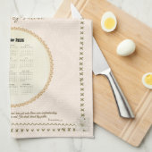 Serviette de calendrier 2026 chrétien Pastel Scène (Quart Plié)