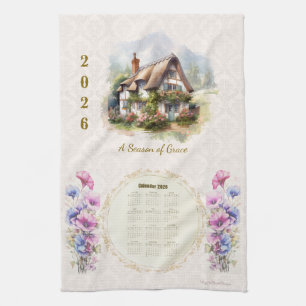 Serviette de calendrier 2026 Cottage Une saison de