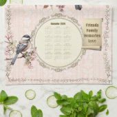 Serviette de calendrier 2026 Mésanges Home Sweet H (Plié)
