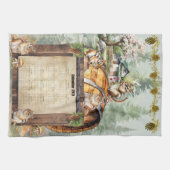 Serviette de calendrier 2026 Petits écureuils mign (Horizontal)