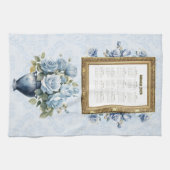 Serviette de calendrier 2026 Rose bleue Serviette (Horizontal)