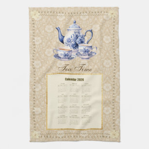 Serviette de calendrier 2026 Thé ou message person
