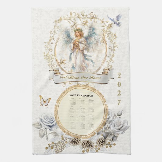 Serviette de calendrier 2027 Ange Gardien (Vertical)