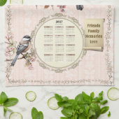 Serviette de calendrier 2027 Mésanges Maison Douce (Plié)