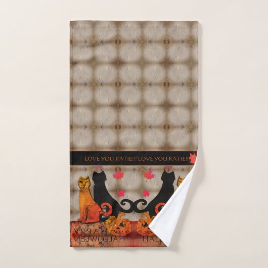 Serviette de chat Halloween Kitty (Serviette à main)