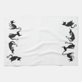 Serviette de chat noir (Horizontal)