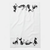 Serviette de chat noir (Vertical)