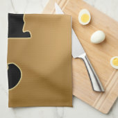 Serviette de chat Noir Chat Art Serviettes de thé  (Quart Plié)