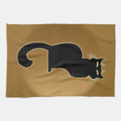 Serviette de chat Noir Chat Art Serviettes de thé  (Horizontal)