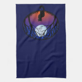 Serviette de chat Noir Chat Art Serviettes de thé  (Vertical)